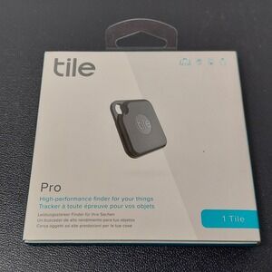 Tile Pro Bluetooth Tracker Black High Performance Key Finder 1 Tile RE-21001